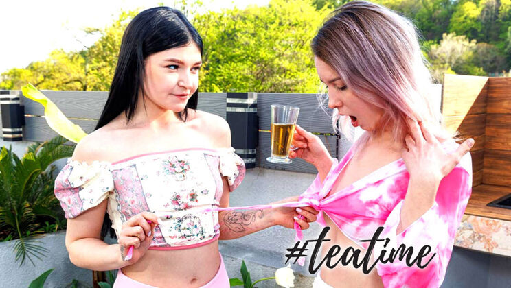 Alice Paradise & Virgin Butterfly - Cute Teen Lesbian Fingering Fun