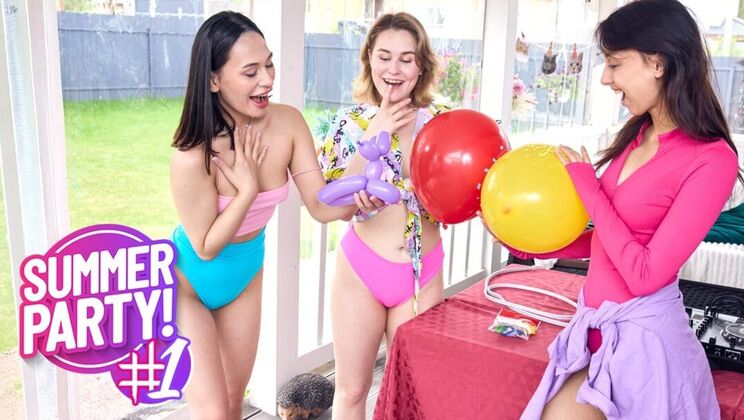 [ClubSweethearts] - Hot Lesbian Threesome Party with Iris Murai, Roxy Muray & Ashly Rabbit - Iris Murai - Roxy Muray - Ashly Rabbit