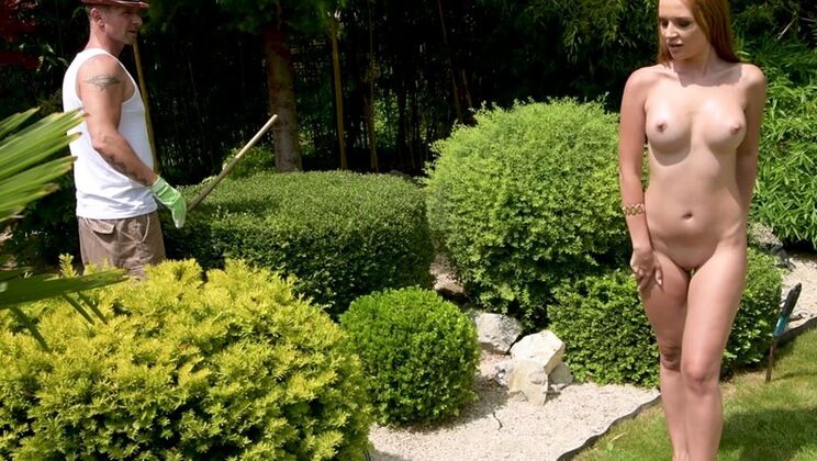[PornWorld] - Kaisa Nord shaved pussy outdoor sex with gardener - David Perry - Kaisa Nord