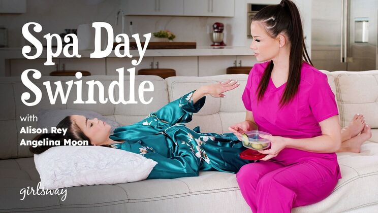 [Girlsway] - Straight Seduction Turns Lesbian at Spa - Alison Rey - Angelina Moon