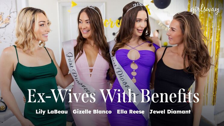 [Girlsway] - Shaved and Hairy Lesbians in Wild Sex - Lily Labeau - Ella Reese - Gizelle Blanco - Jewel Diamant