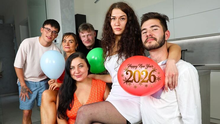 [FamilyScrew] - Big Tits Brunette Yvette Moore in Birthday Gangbang - Yvette Moore - Christina Santes - Dave Heart - Lucky Cock - Simon Nowaku - Fiona Sweetyx