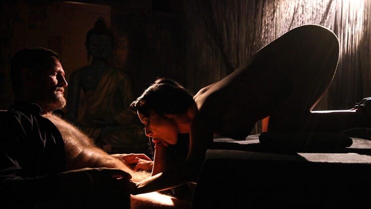 [SinfulXXX] - Lingerie & Heels: Cara Mella Sucks Dick and Gets Fucked - Yanick Shaft - Cara Mella