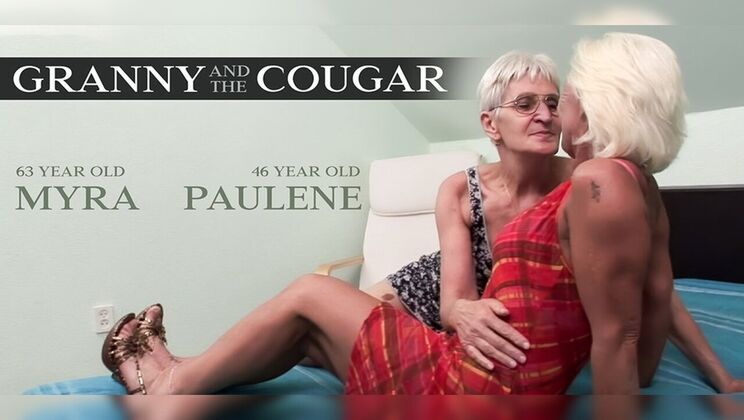 [Mature.nl] - Hot mature lesbian sex with dildo and mutual orgasm - Myra - Paulene