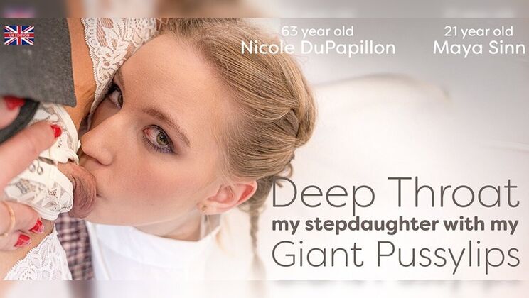 [Mature.nl] - Mature lesbian porn: deepthroating stepdaughter's pussy with big wet lips - Nicole DuPapillon (EU) - Maya Sinn