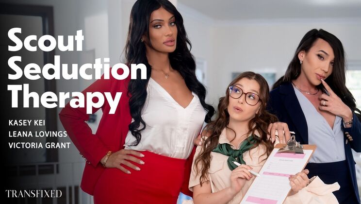 [Transfixed] - Caucasian and Asian Threesome Action - Kasey Kei - Leana Lovings - Victoria Grant
