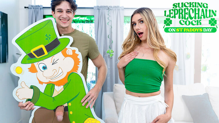 [PrincessCum] - Leprechaun Cock Sucking - Blonde Emily Jade POV Blowjob - Parker Ambrose - Emily Jade