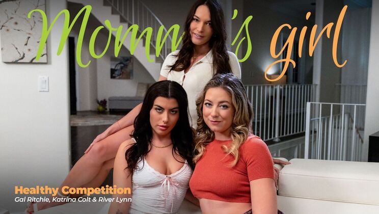 [Girlsway] - Blonde Teen, Brunette MILF Lesbian Threesome Tribbing - River Lynn - Katrina Colt - Gal Ritchie
