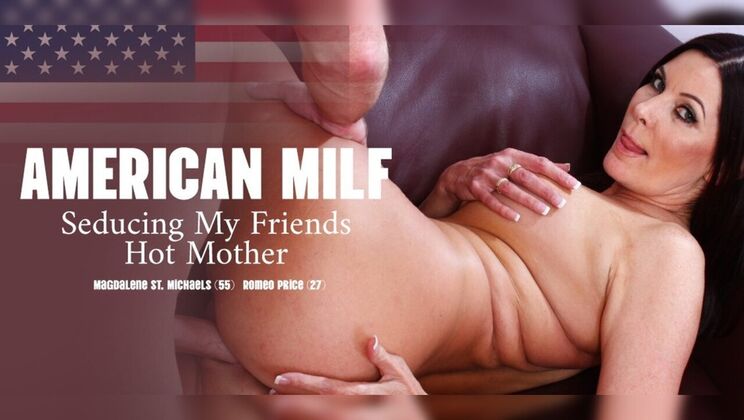 Magdalene St. Michaels, a MILF with Beautiful Ass, Squirts on Young Cock After Ball Sucking