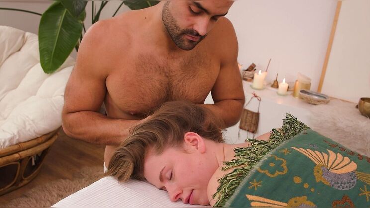 Oiled Couple Gus and Samantha J Enjoy Foot Massage and Squirt