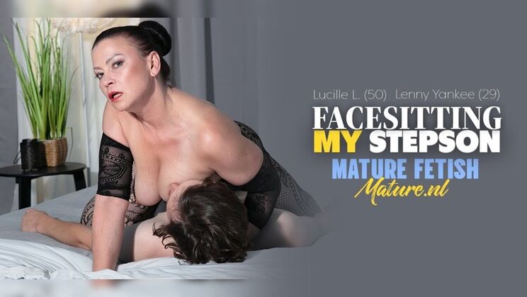 Wet Mature Lucille L. Grinds On Face, Tit Sucking And Pussy Licking Action
