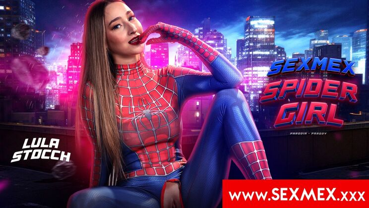 Lula Stocch Brunette Spidergirl Sexy Outfit