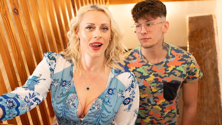 Brittany Bardot Hot Blonde MILF Fucks Son's Friend