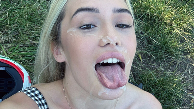 Stanley Johnson Fucks Rika Fane on a Scooter and Cums on Her Face