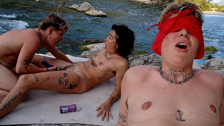 Hot Outdoor Sex: Elios & Klou by the River