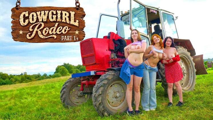 Teen 18+ Threesome – Cowgirl Rodeo 1/4 with Molly Kit, Eva Foreva, Sugar Ann