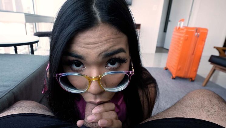 Summer Col Glasses Sweet Goodbye Blowjob Cum